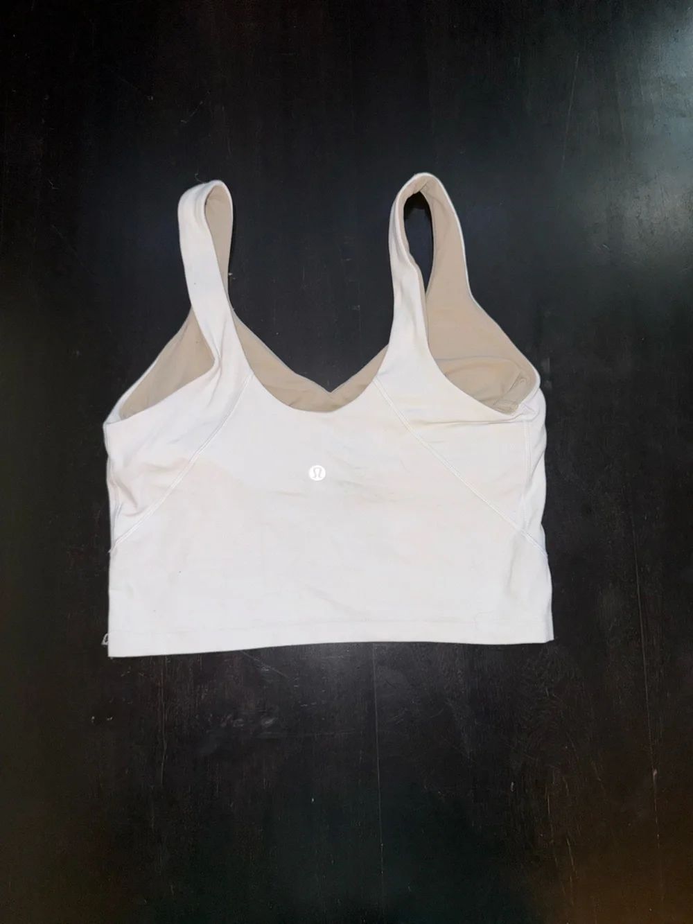 lululemon athletica White V-Neck Cropped Camisole